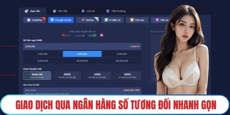 Giao dịch qua ngân hàng số tương đối nhanh gọn